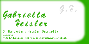 gabriella heisler business card